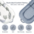 Foldable baby support cushion configured as a tummy time pillow