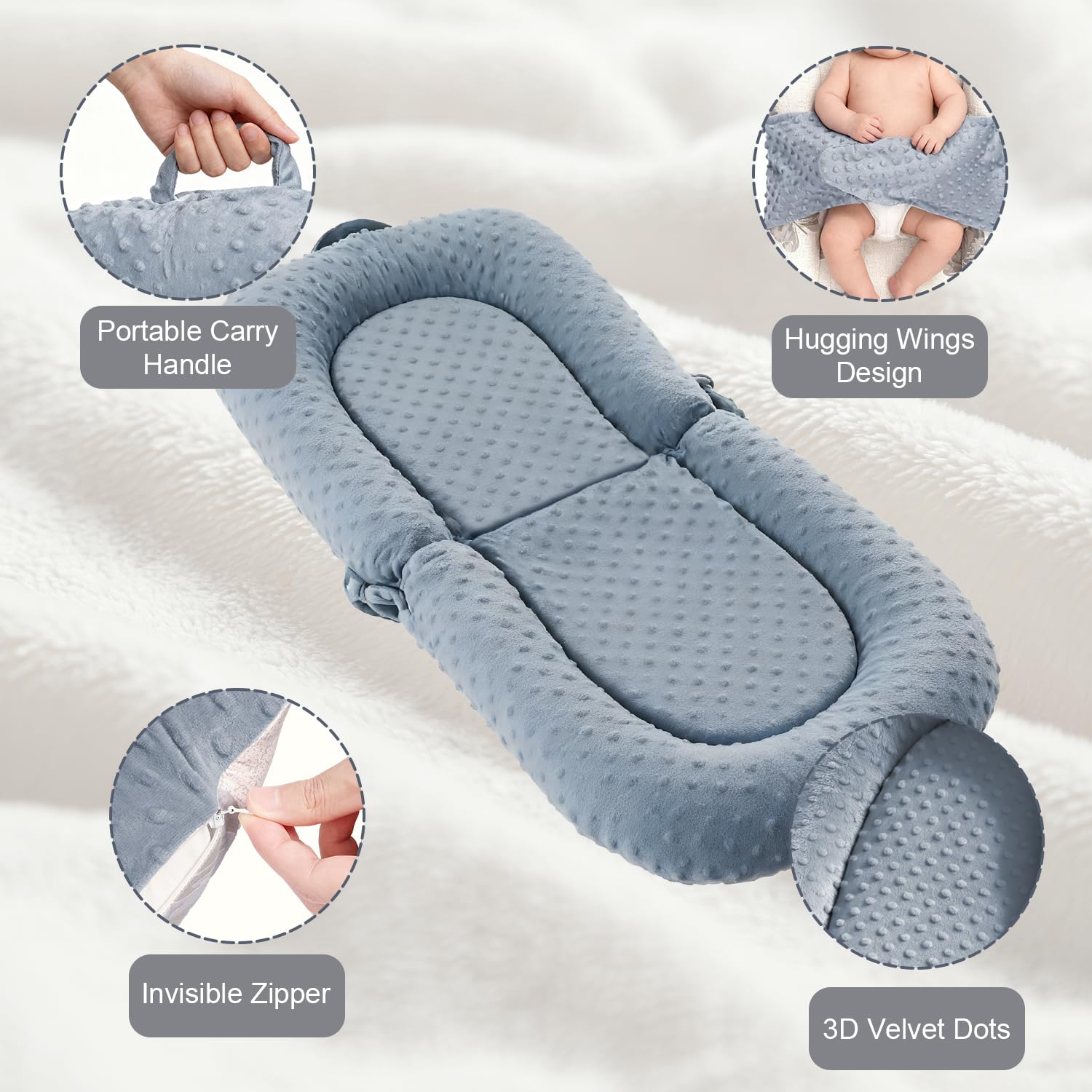 Baby sitting in JSTPRO support seat for infants