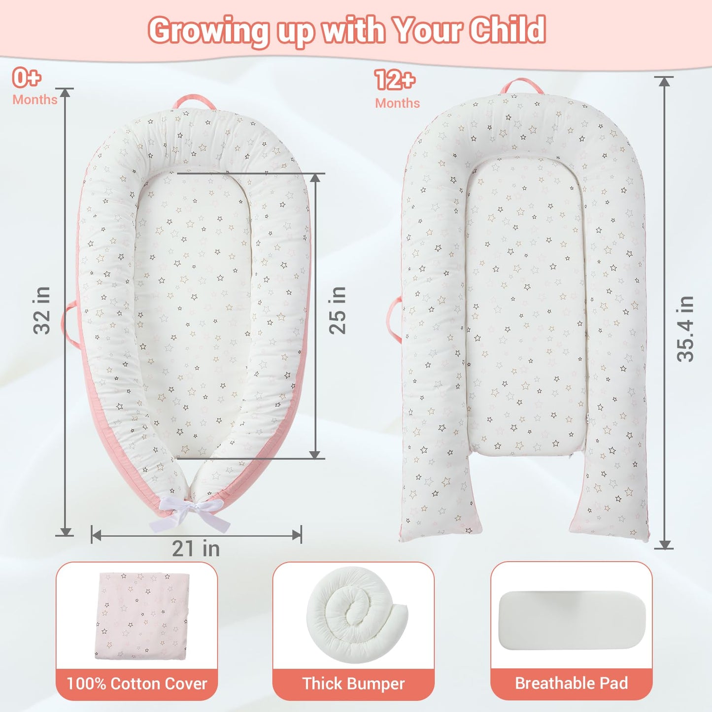 Jollito infant lounger cozy sleeping pod design