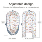 Bubbyhuts infant support cushion showing soft raised edges