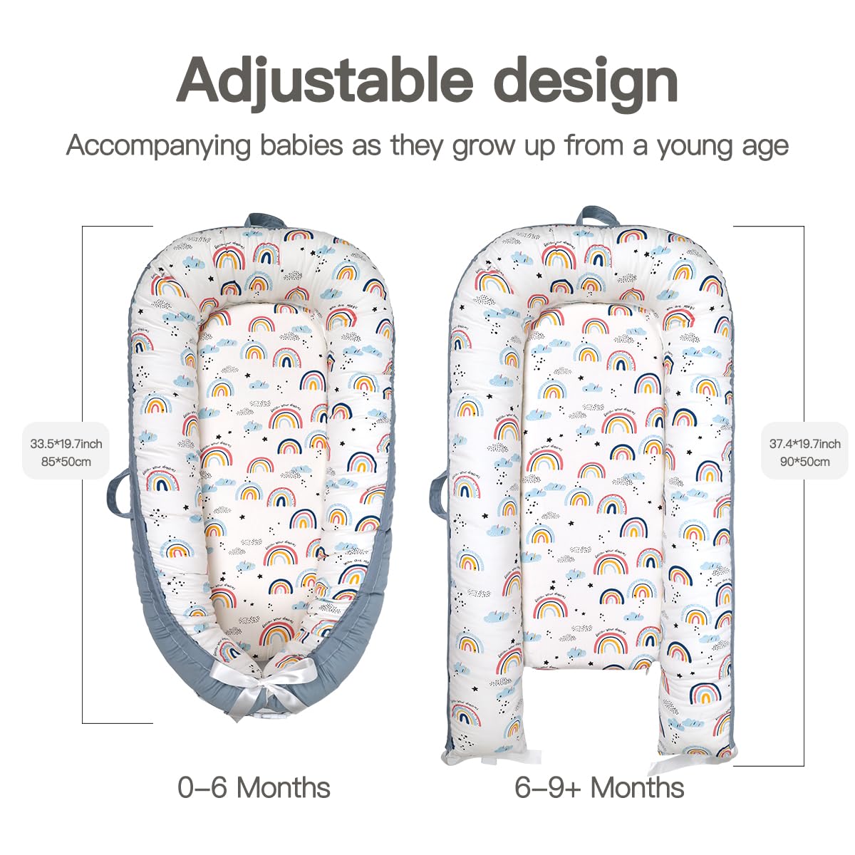 Bubbyhuts portable infant lounger showing soft texture detail