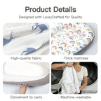 Bubbyhuts portable baby nest bed with travel carry bag