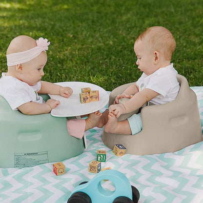 Bumbo baby sitting chair with 3-point harness safety feature
