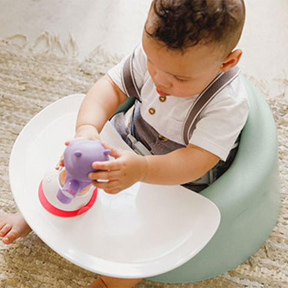Close up of soft foam material on Bumbo baby seat