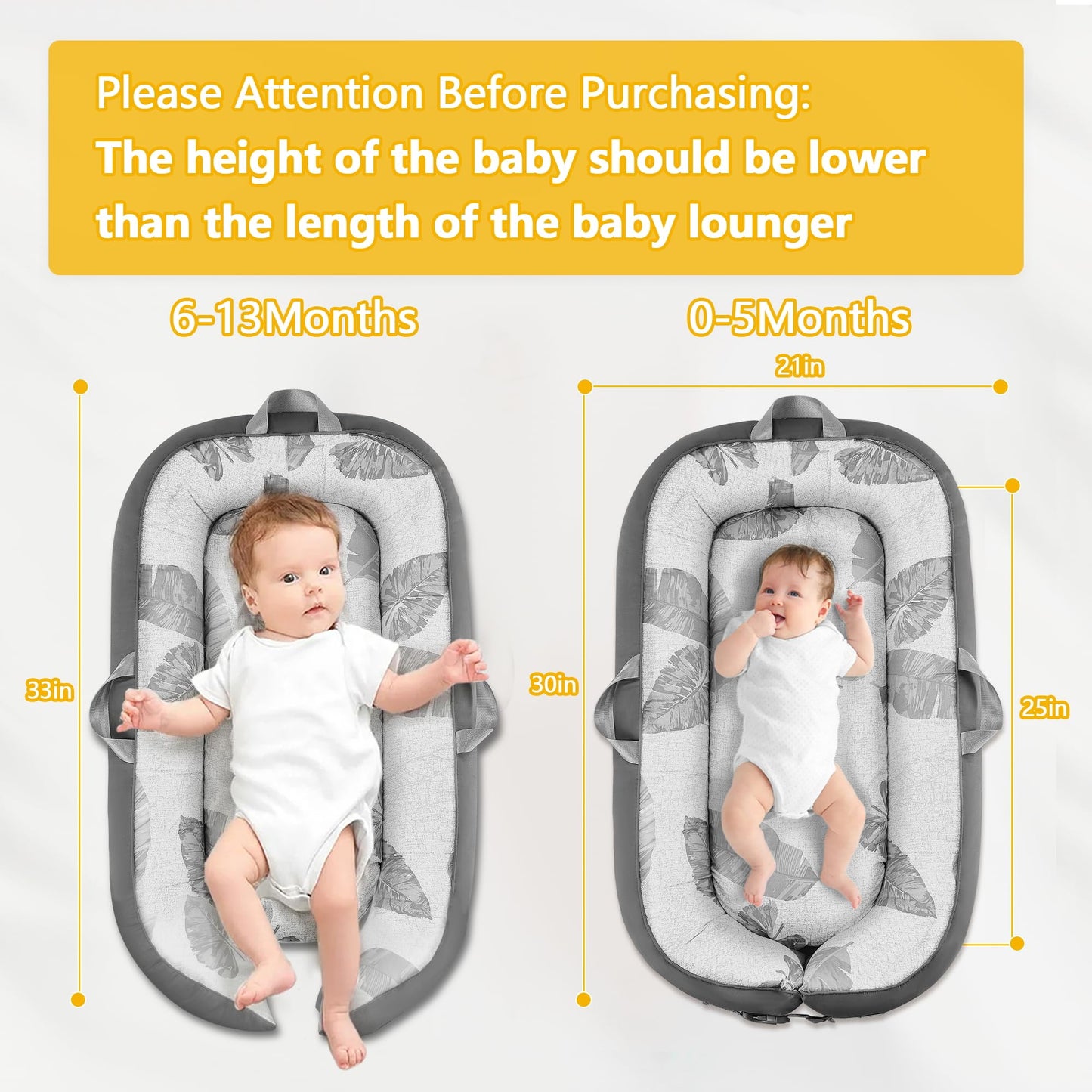 Detachable sensory toys on Swaathani baby lounger rack