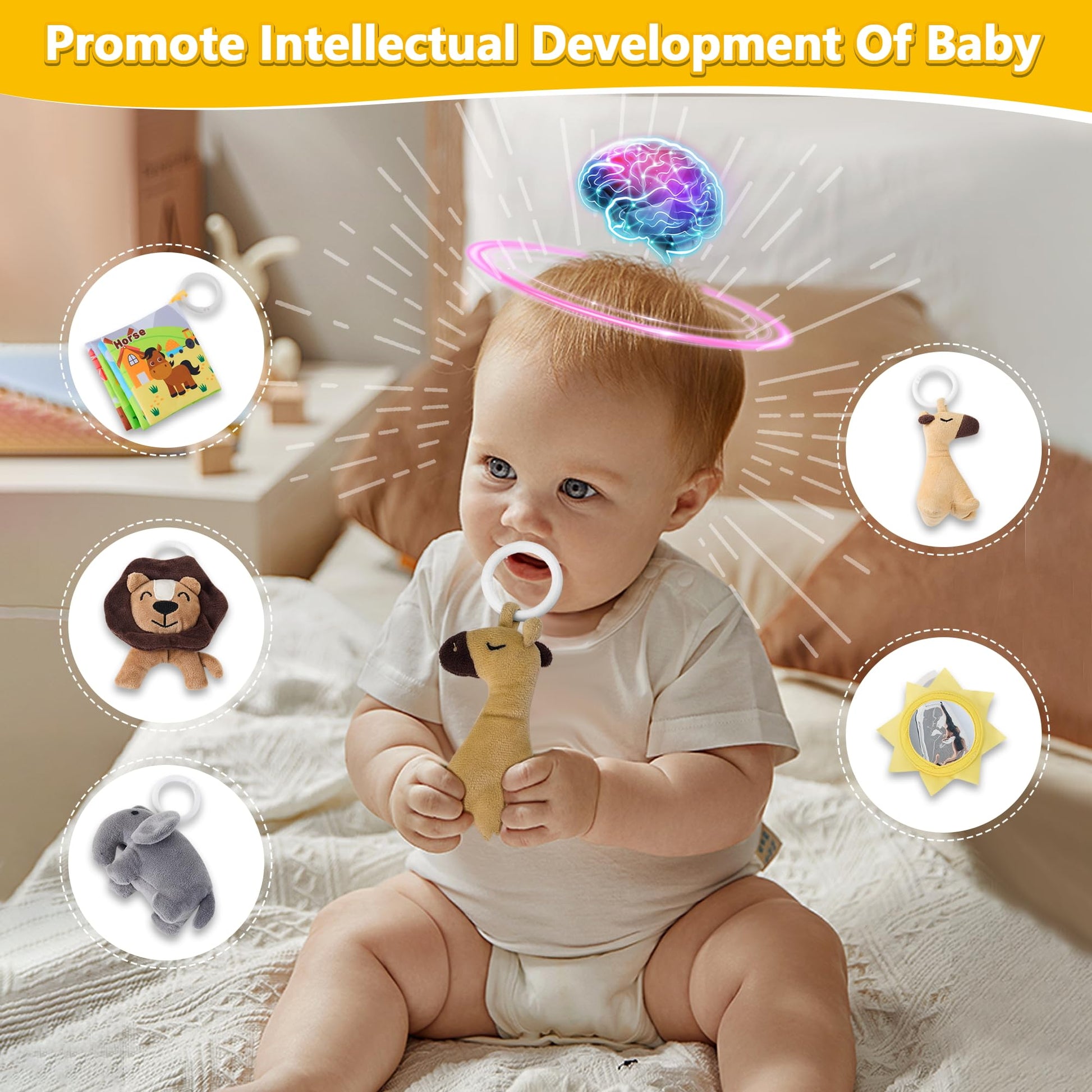 Swaathani baby lounger accessory set with fitness bar