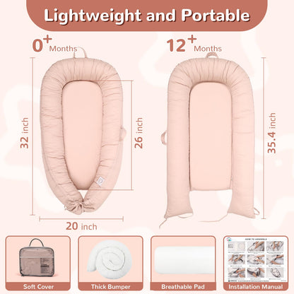 Newborn in EAQ portable infant nest