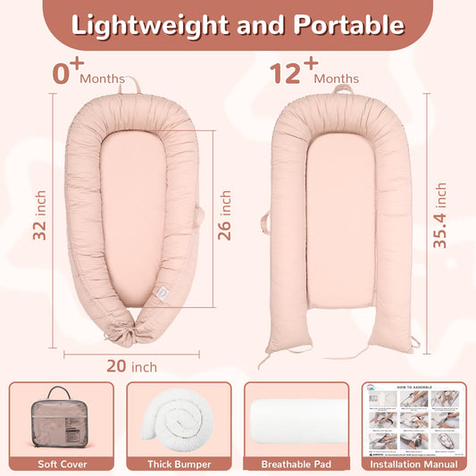 Newborn in EAQ portable infant nest