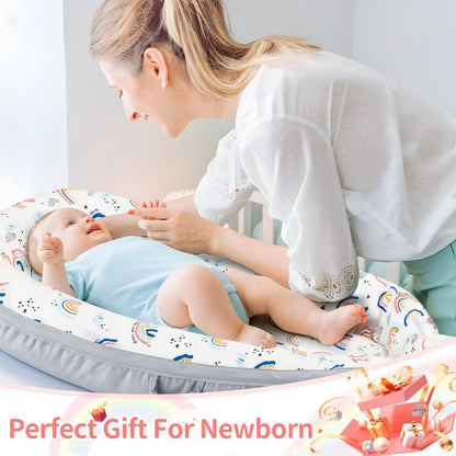 Aufona baby nest showing soft cotton fabric texture