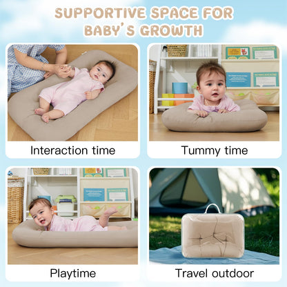 Side profile of Lucakuins infant lounger for 0-18 months