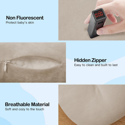 Lucakuins baby lounger in a modern nursery setting