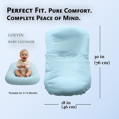 Top view of Loevin baby lounger for infants