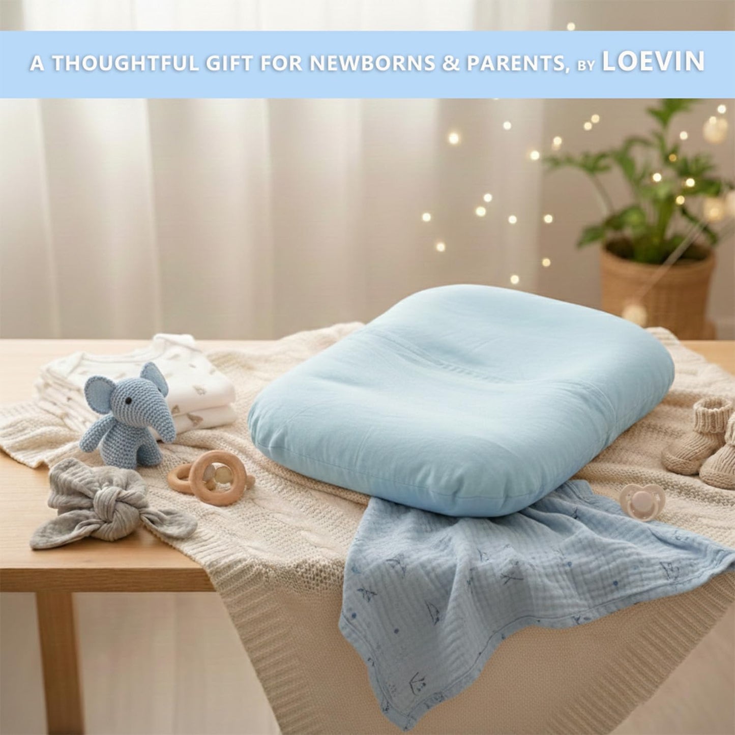 Side profile of breathable baby lounger for newborn