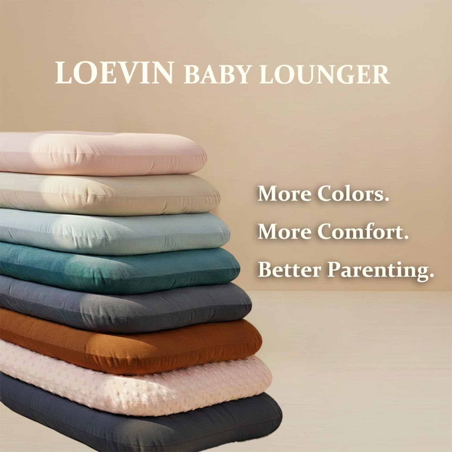 Baby resting comfortably in Loevin cotton baby nest