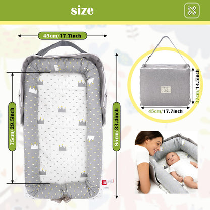 Side angle view of Huggynest infant support cushion
