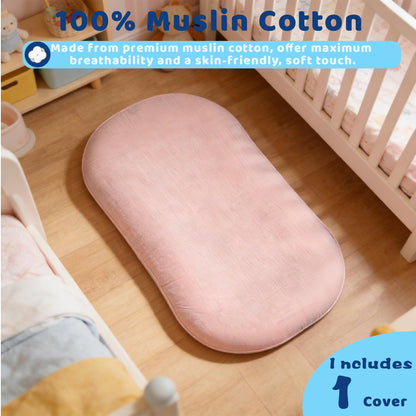 Sofoliana baby lounger showing soft muslin cotton texture