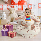 Jikasho Ekepe inflatable baby chair folded flat for travel and storage