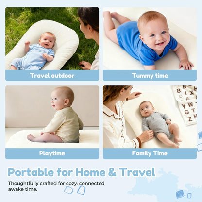 Idudbid infant lounger showing ergonomic shape for support
