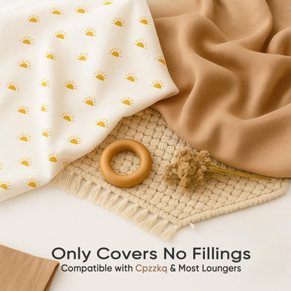 Set of two newborn lounger covers folded