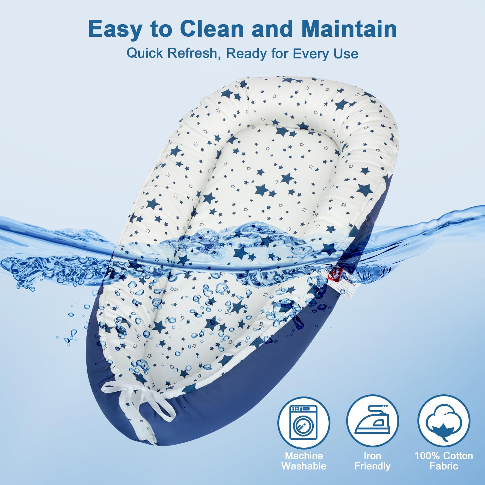 Top down view of Teeaoe infant support lounger