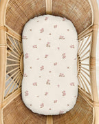 Baby lounger cover showing elastic edge fit