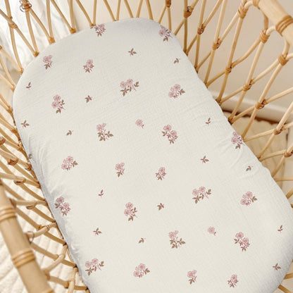 Two pack muslin lounger covers folded neatly