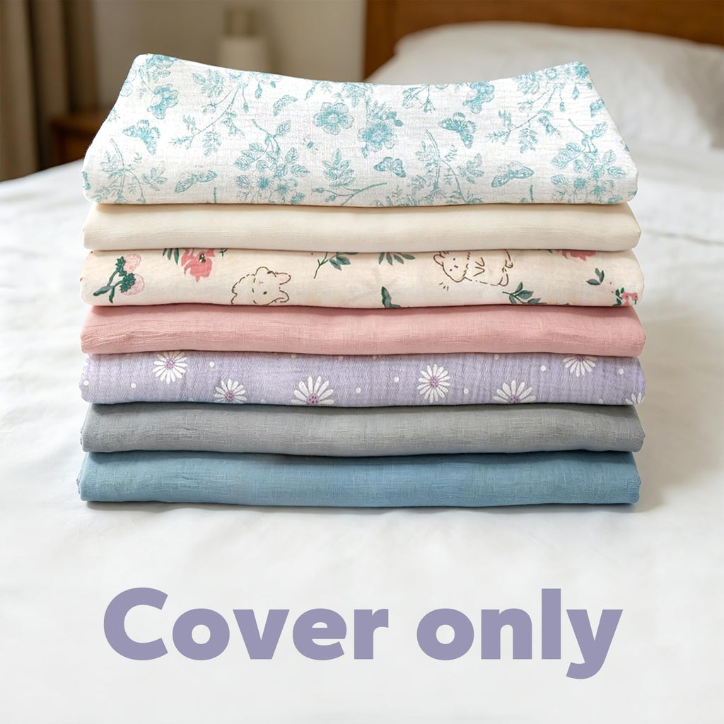 Funupup muslin baby lounger cover folded fabric texture