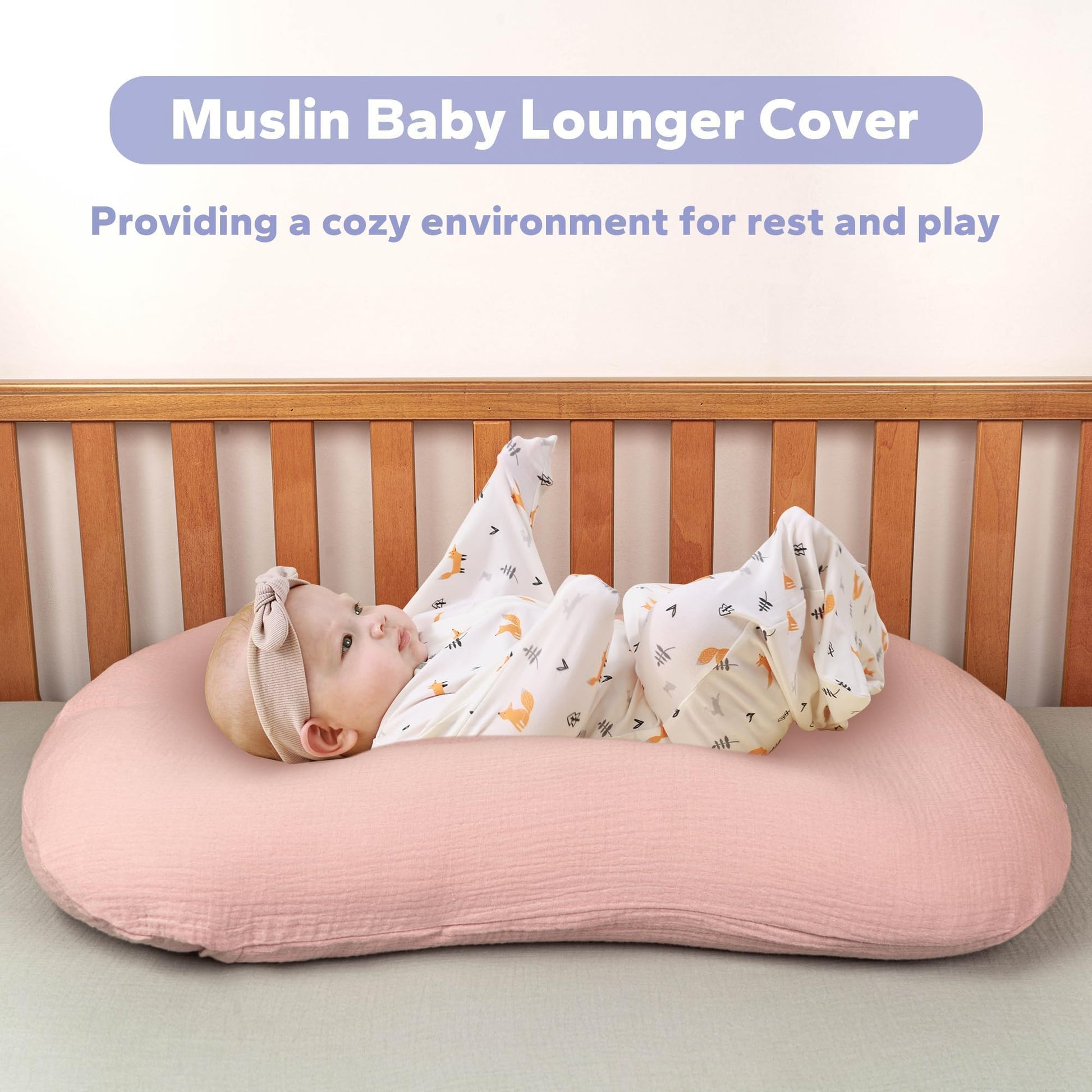 Funupup newborn lounger slipcover elastic edge design
