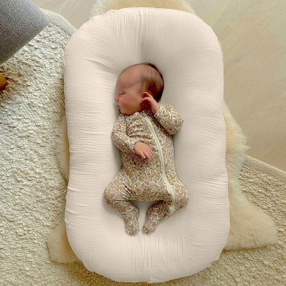 Machine washable muslin cotton baby lounger covers