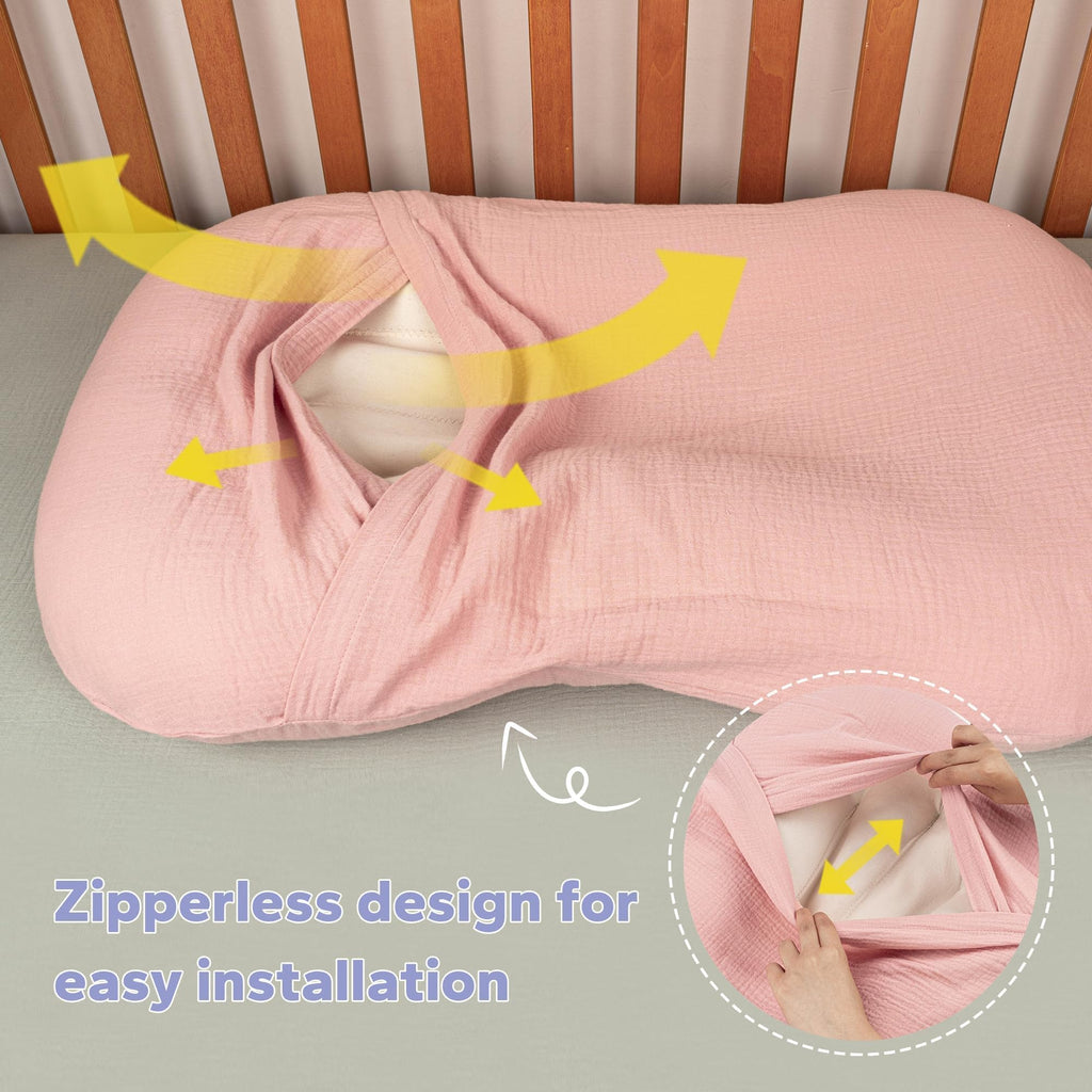 Funupup pink cotton baby nest cover lifestyle display