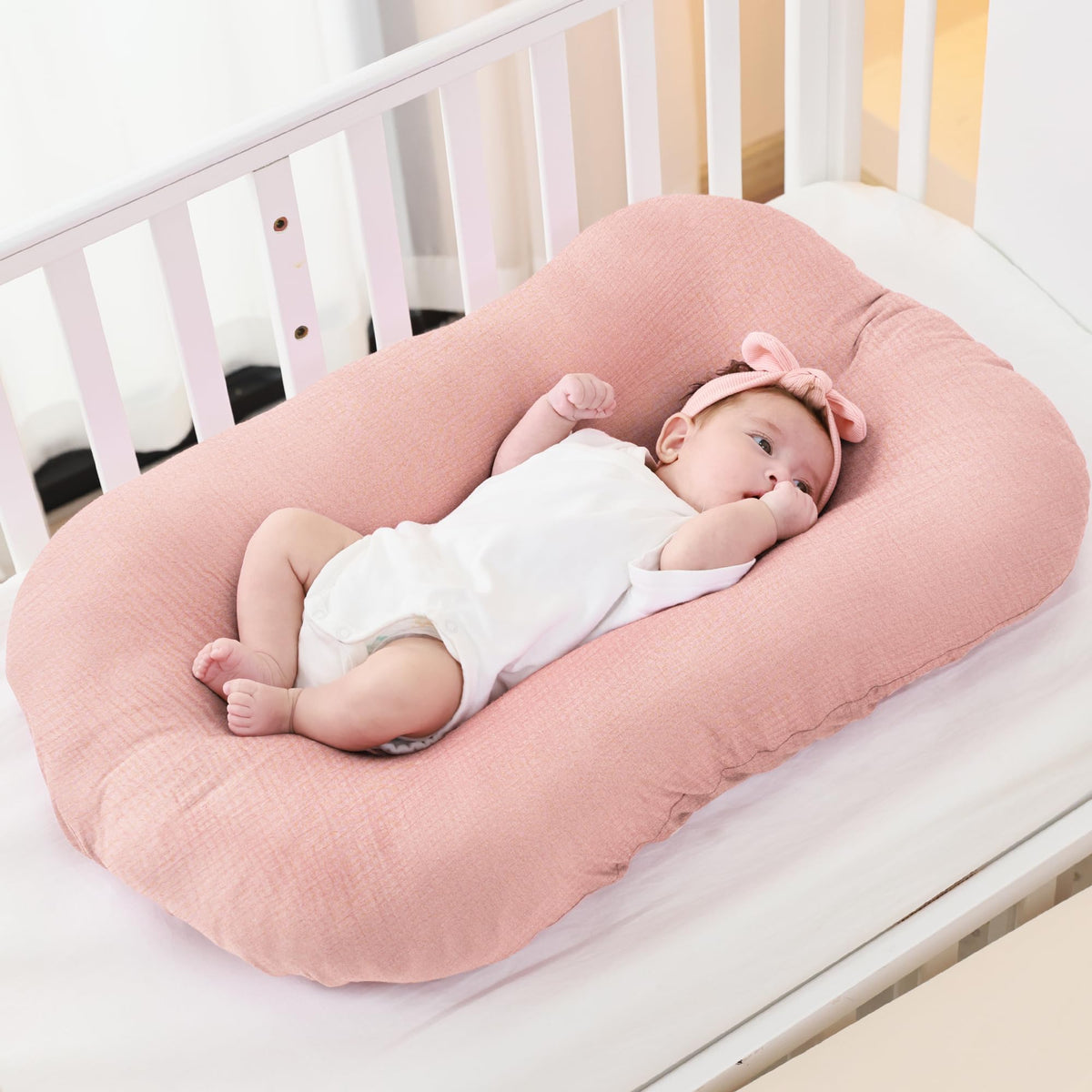 Funupup baby lounger cover complete set angle view
