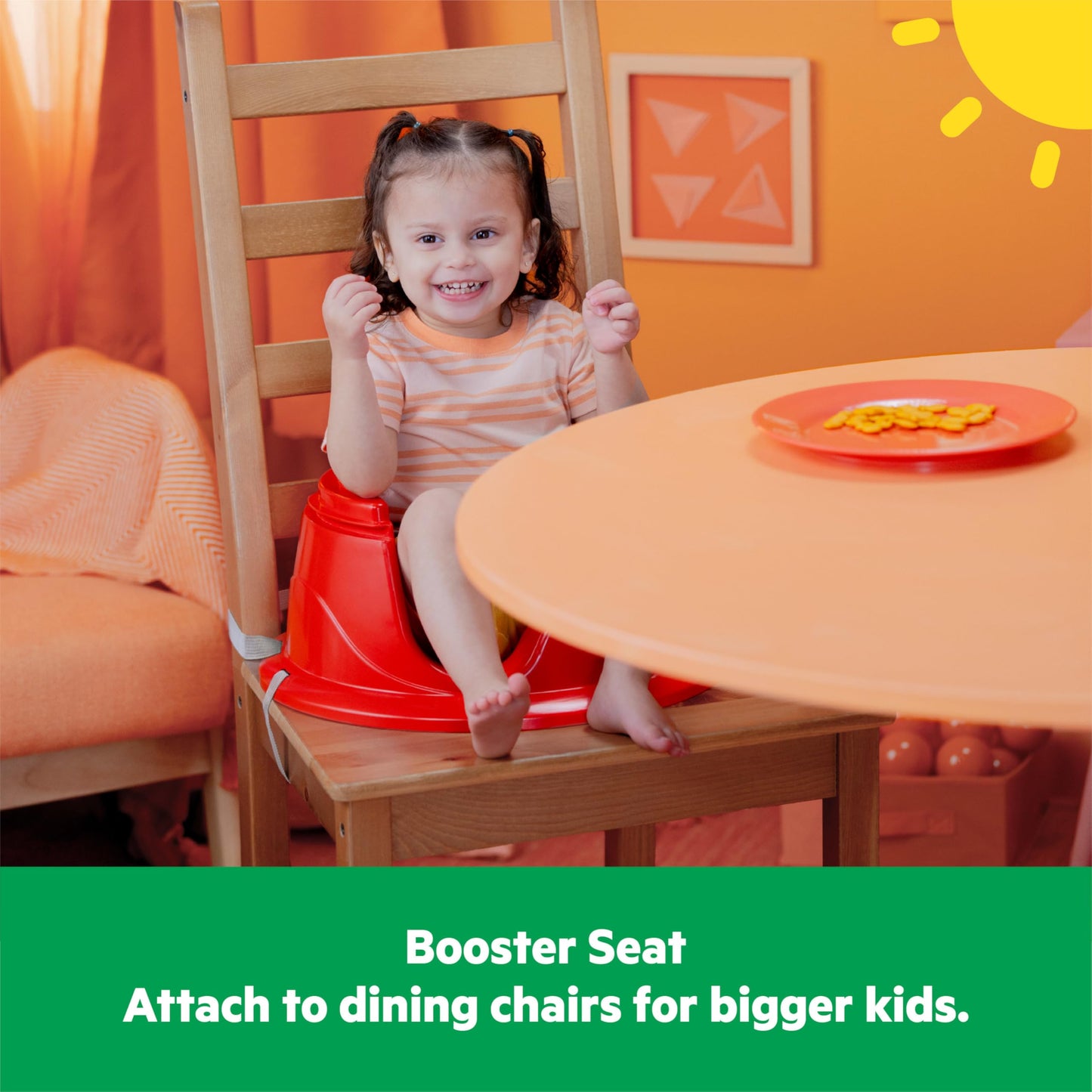 Bright Starts baby seat showing comfortable foam insert detail
