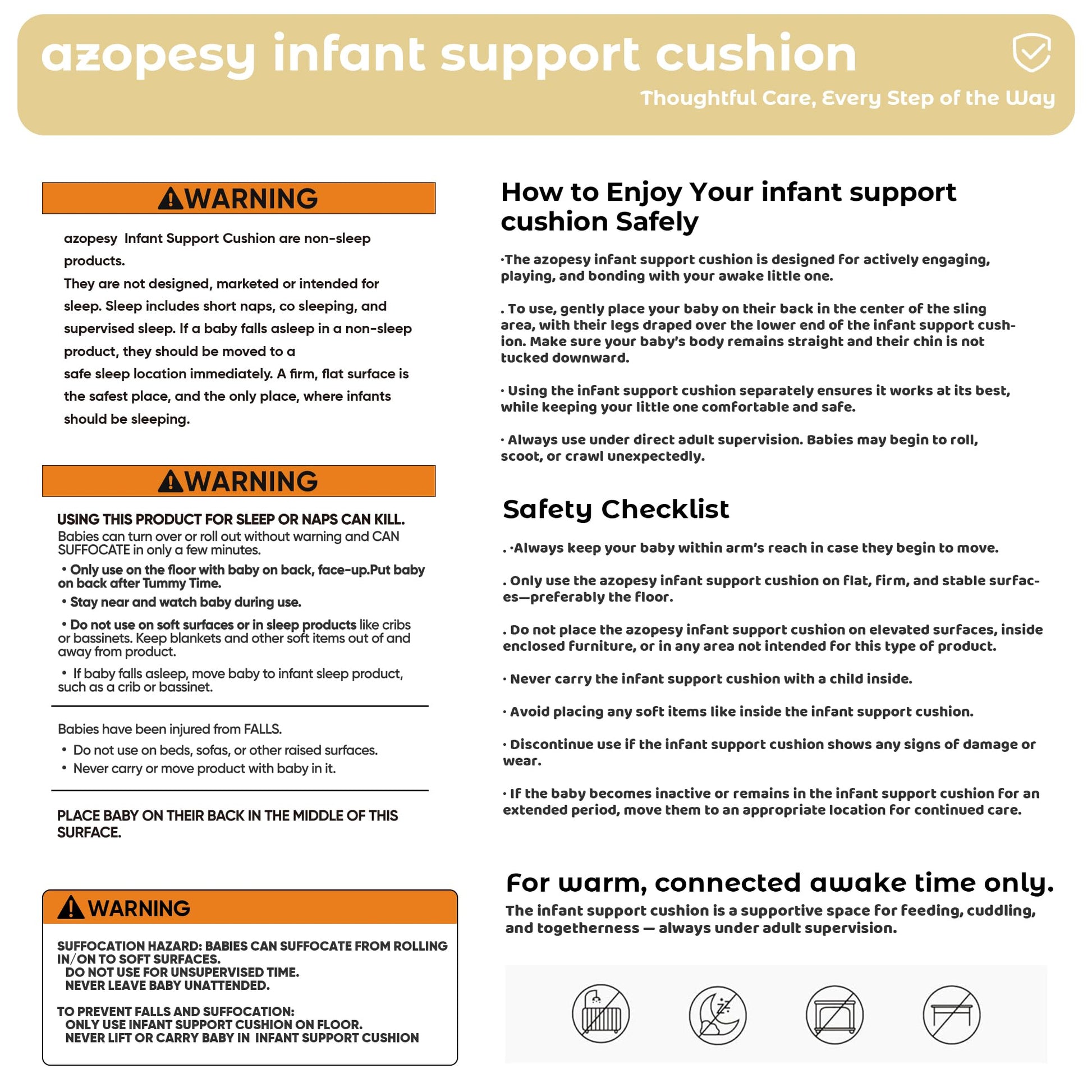 Portable infant nest lounger for 0-24 months side profile