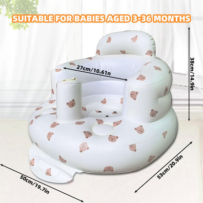 Infant sitting in Yazxgbo portable baby support seat