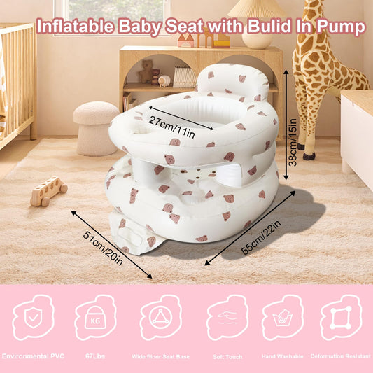 Tosxw inflatable floor chair with built-in pump