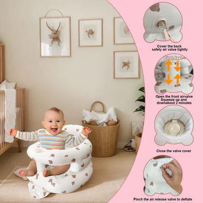 Back support structure of Tosxw inflatable baby chair
