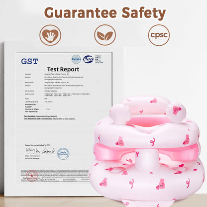 Compact folded view of portable inflatable baby seat