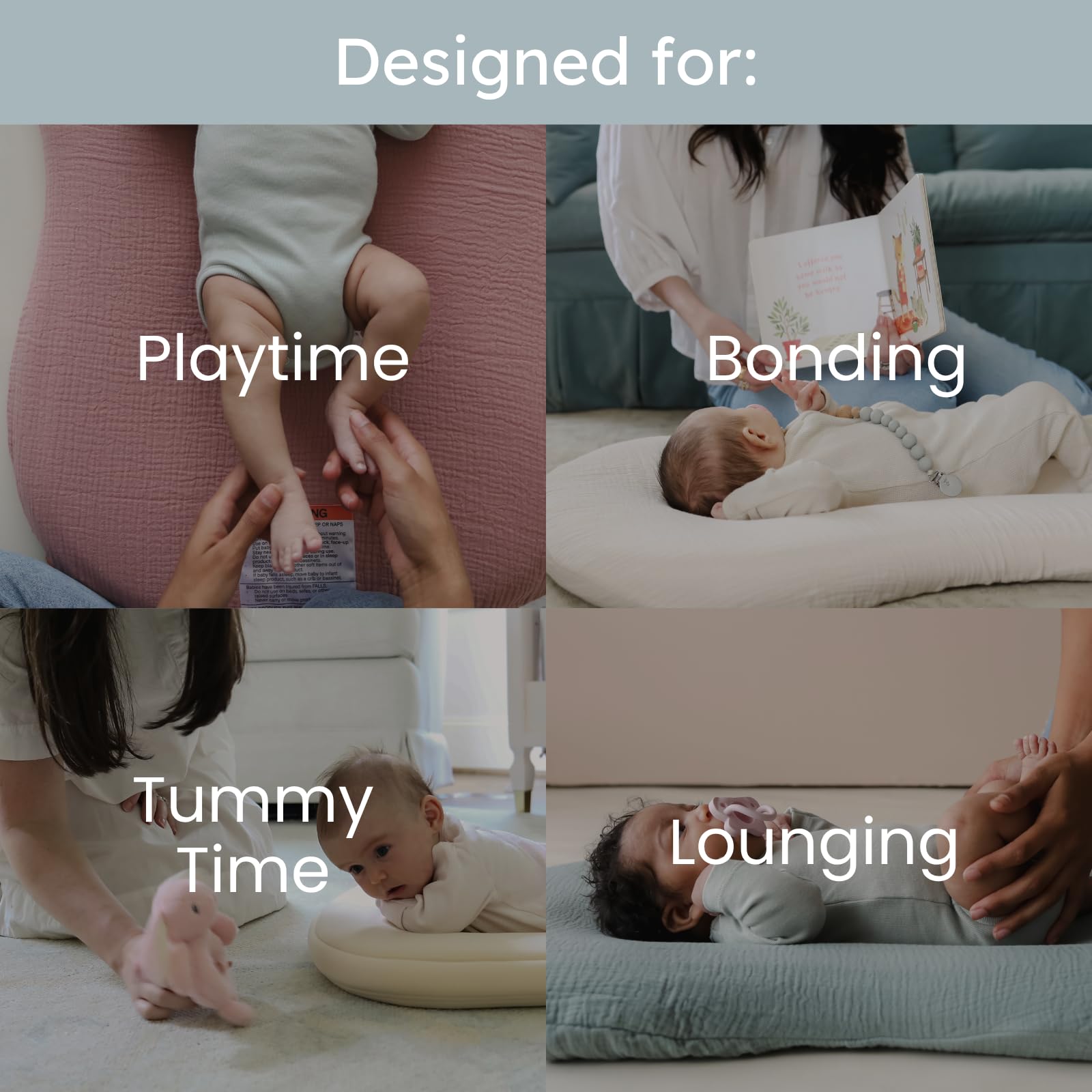 Side profile of Snuggle Me Lounger Curve showing 1.9 inch sides