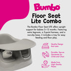 Bumbo floor seat taupe angled side perspective