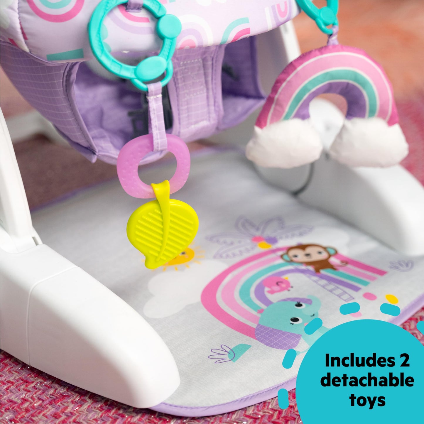 Baby using Bright Starts 2-position activity seat