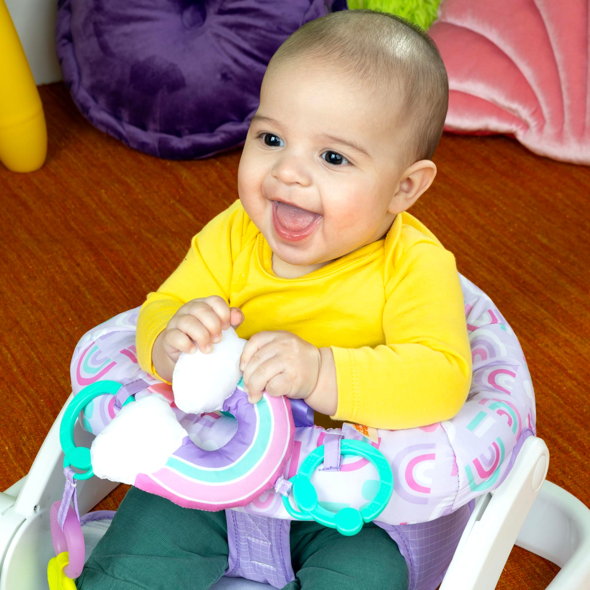 Bright Starts Purple Paradise baby seat product packaging