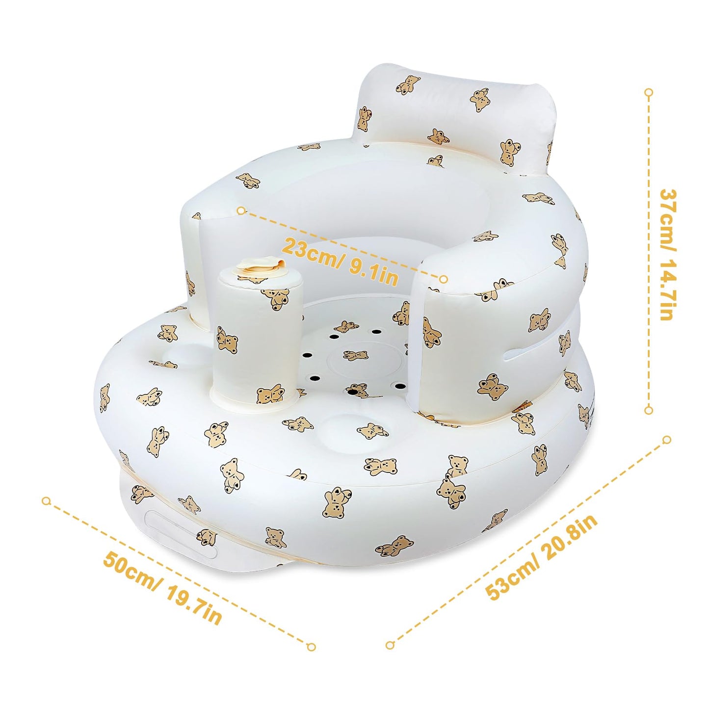 Portable baby floor chair with backrest support