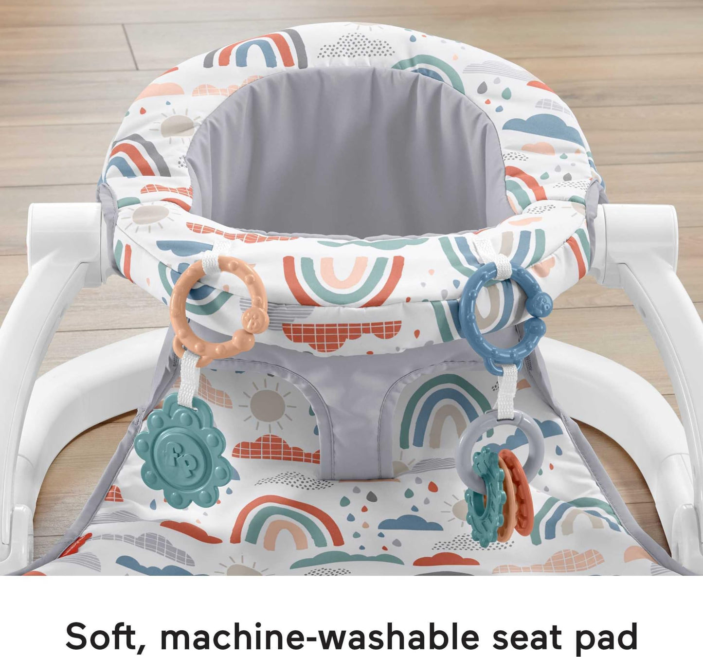 Fisher-Price Sit-Me-Up seat machine washable fabric pad detail