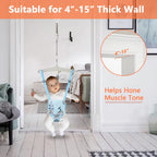 Baby activity swing seat showing soft cotton padding and breathable mesh
