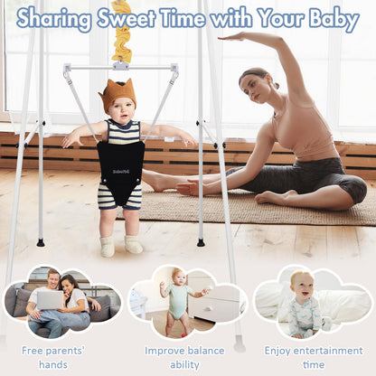 Abdtech baby jumper set up in a bright living room