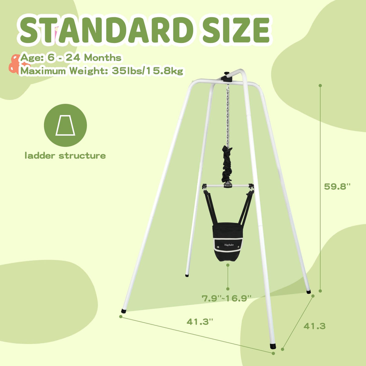Hapbabe baby jumper premium spring and suspension strap detail