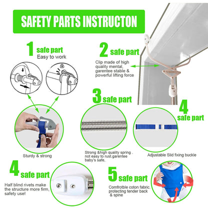 Sturdy metal clamp for baby door jumper installation
