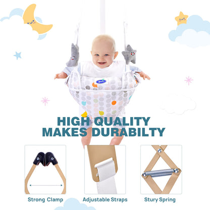 Adjustable strap detail on AiBeeYou infant jumper