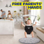 Soft anti-slip landing rug included with the portable bouncer