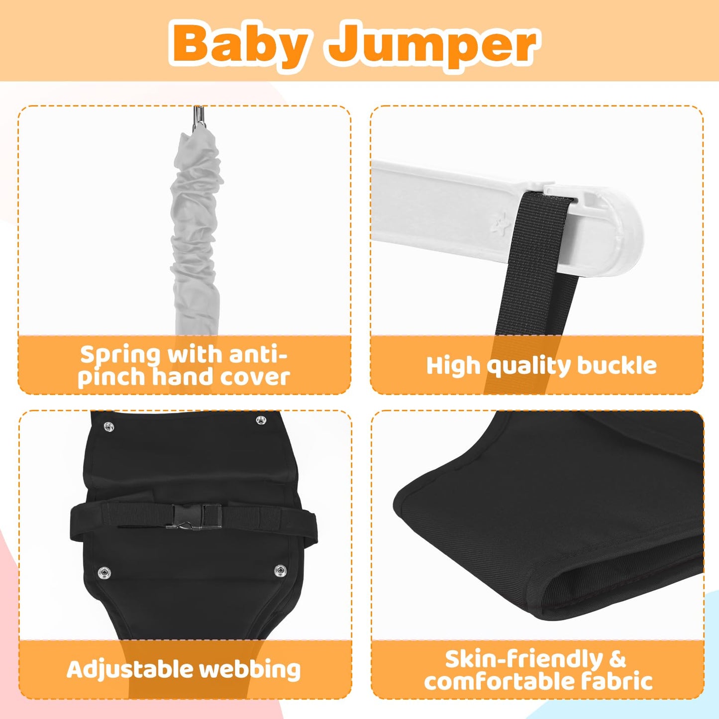 White metal frame of G Taleco Gear infant jumper